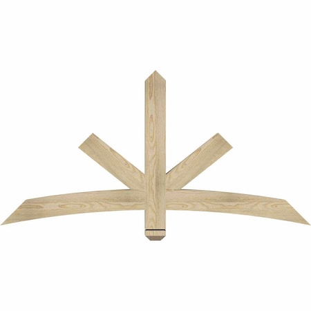 Ekena Millwork Alberta Rough Sawn Timber Gable Bracket, Douglas Fir, 60"W x 30"H x 4"D x 4"F, 12/12 Pitch GBW060X30X0404ALB00RDF